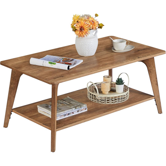 Coffee Table Modern Living Room Centre Table with Storage Shelf