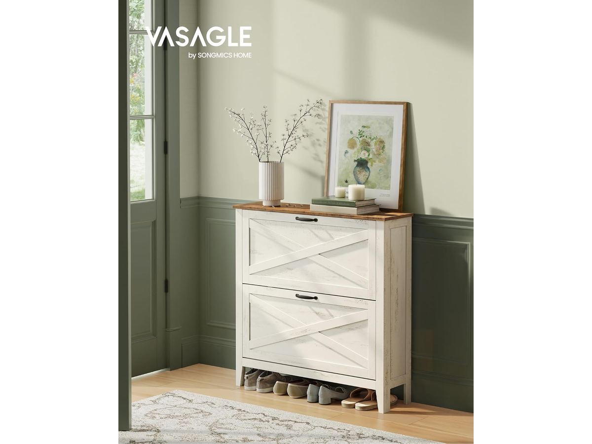 Shoe Storage Cabinet with Flip Drawers