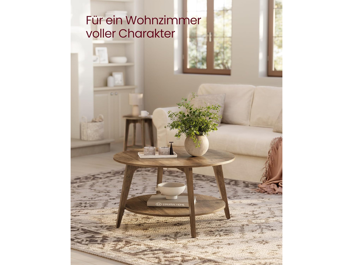 Round Coffee Table 2 Tier Living Room Centre Table