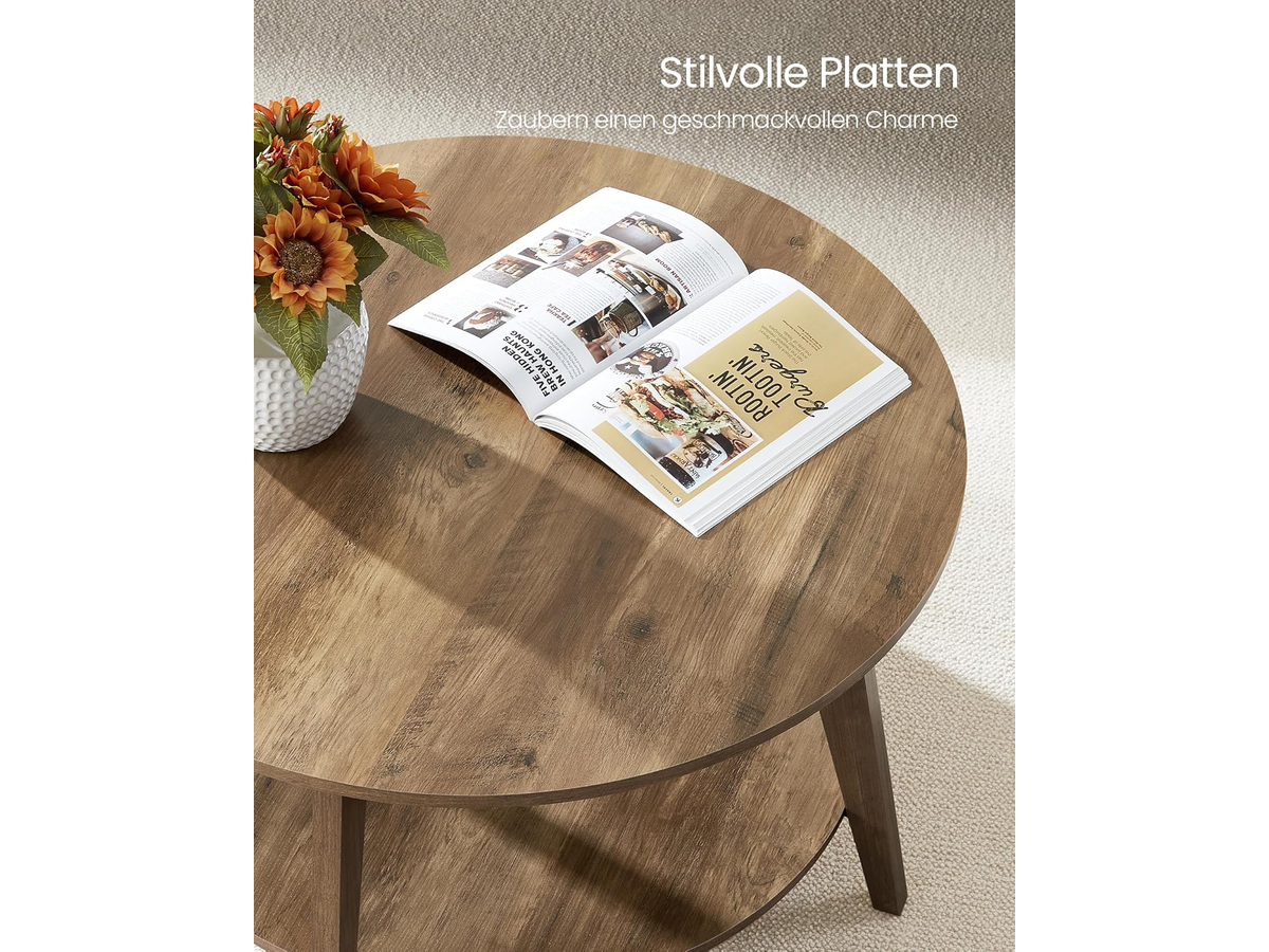 Round Coffee Table 2 Tier Living Room Centre Table