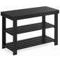 Shoe Rack Bench 3 Tier Bamboo Shoe Storage Organiser Entryway Bench