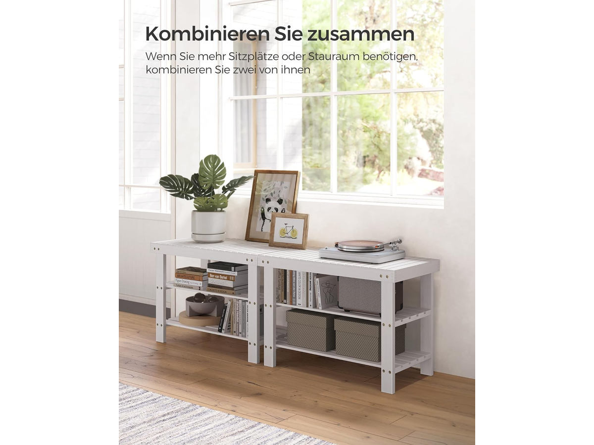 3 Tier Bamboo Shoe Bench