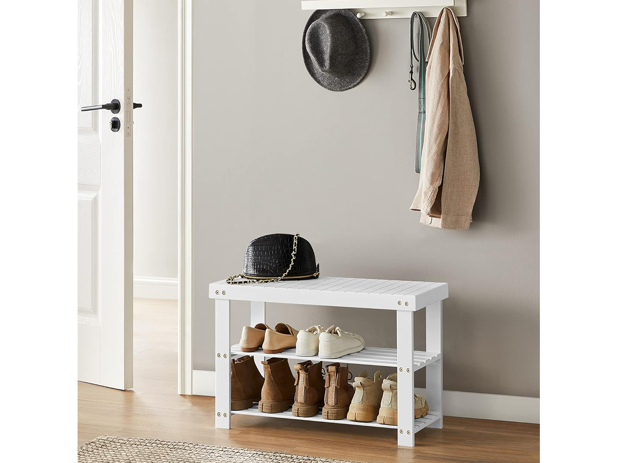 3 Tier Bamboo Shoe Bench