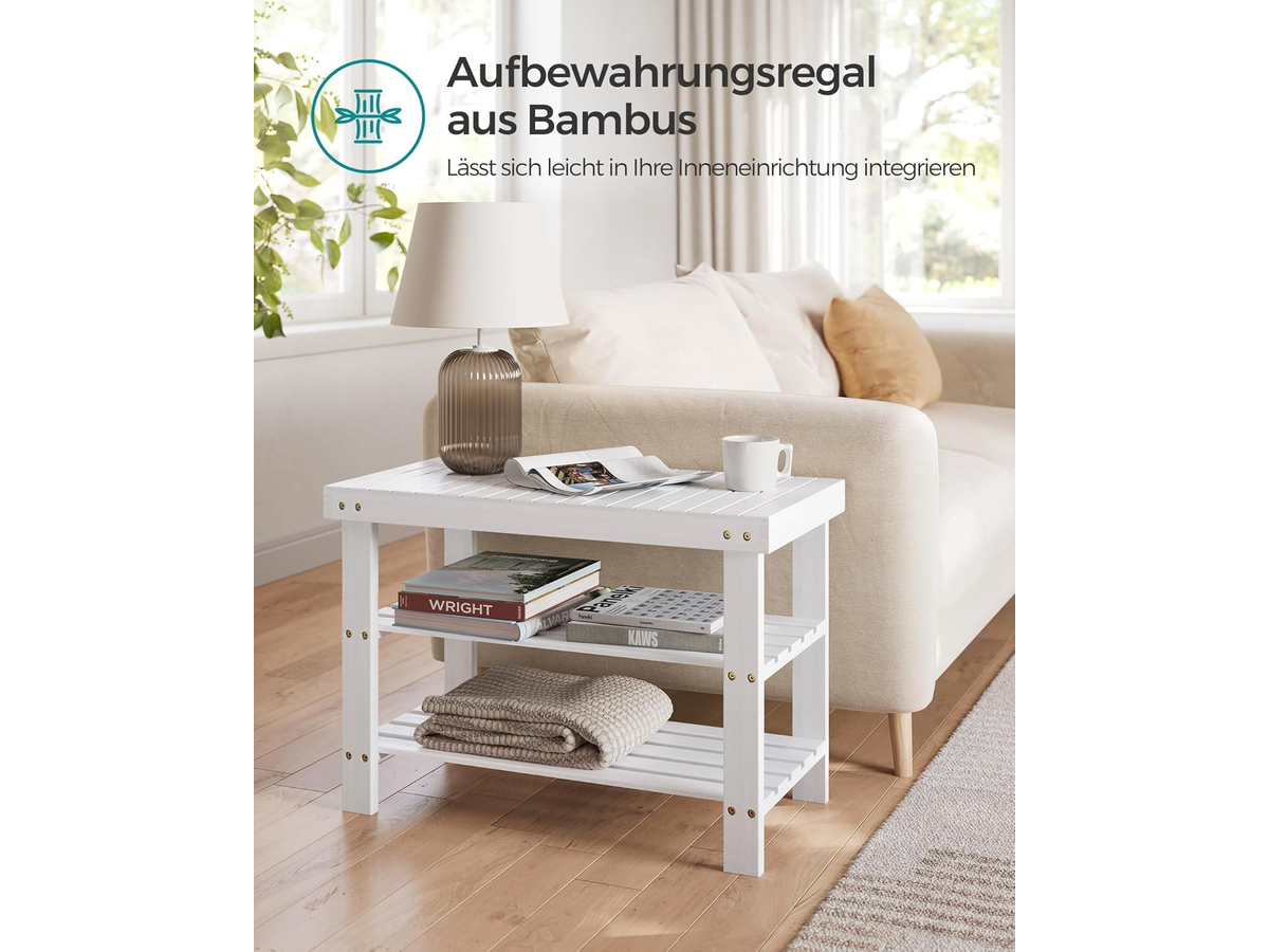 3 Tier Bamboo Shoe Bench