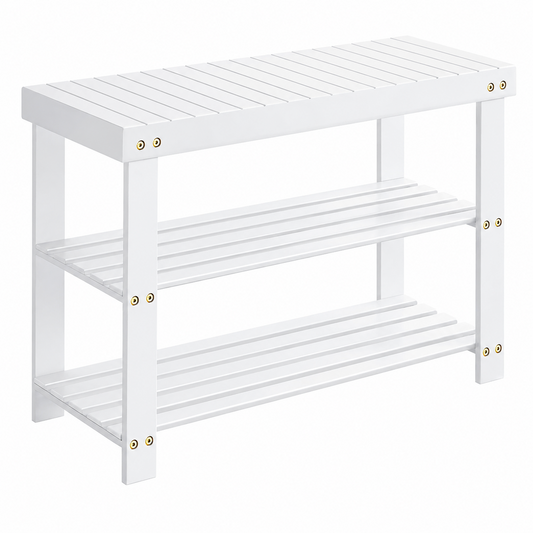 3 Tier Bamboo Shoe Bench