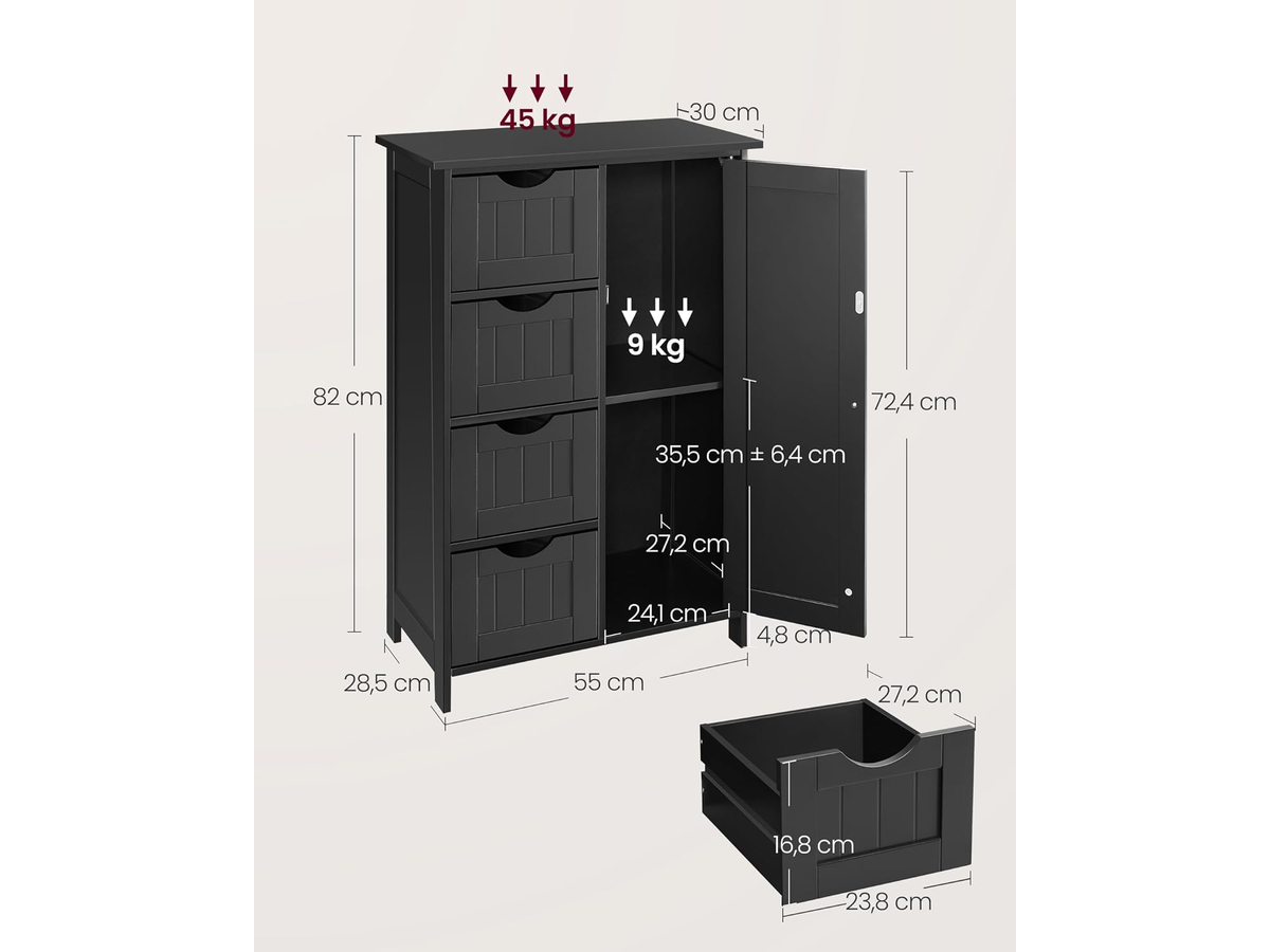 Bathroom Floor Storage Cabinet