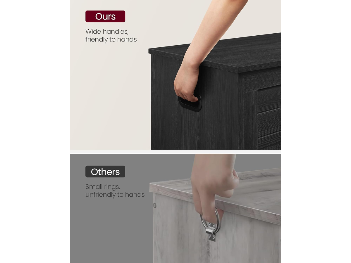 Storage Bench Farmhouse Storage Chest Shoe Bench with Safety Hinges