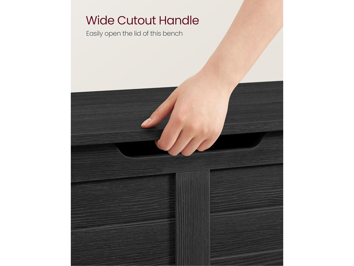 Storage Bench Farmhouse Storage Chest Shoe Bench with Safety Hinges
