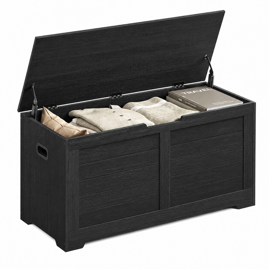 Storage Bench Farmhouse Storage Chest Shoe Bench with Safety Hinges