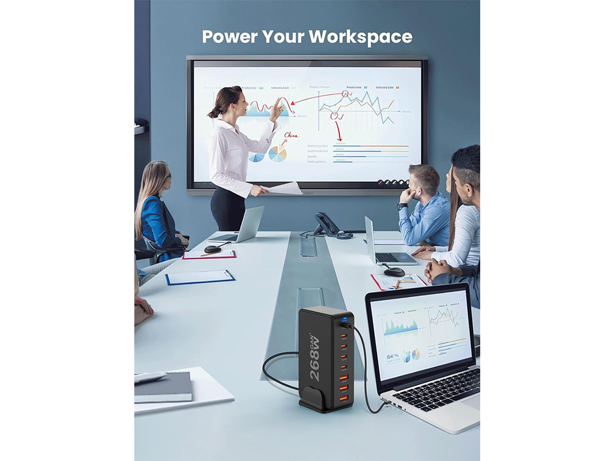 USB C Charging Station 8 Port GaN III Fast Charger 268W
