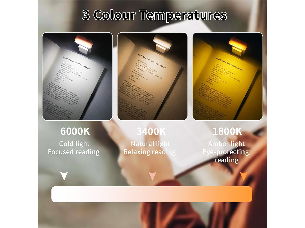 Rechargeable LED Reading Light Flexible Clip Book Lamp USB Rechargeable Reading Lamp