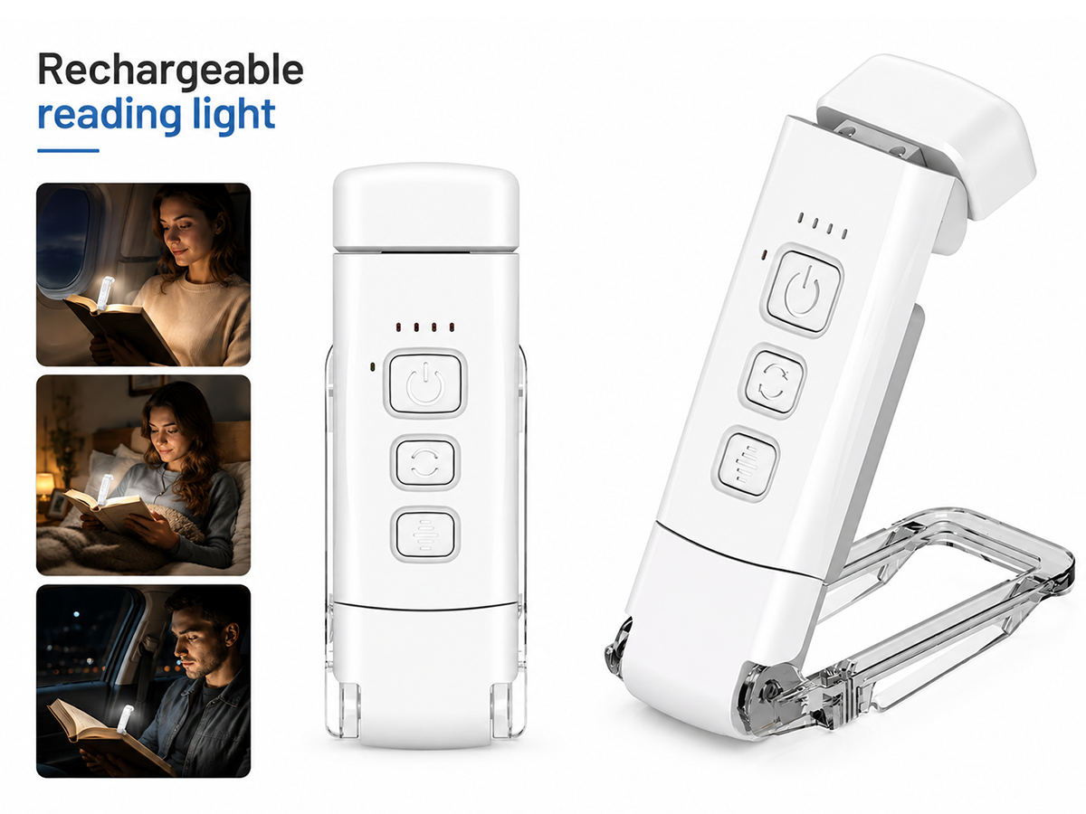 Rechargeable LED Reading Light Flexible Clip Book Lamp USB Rechargeable Reading Lamp