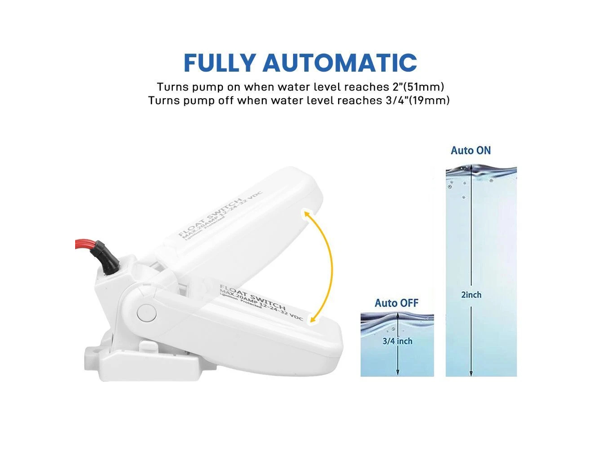 Marine Bilge Pump Float Switch Automatic DC Float Controller