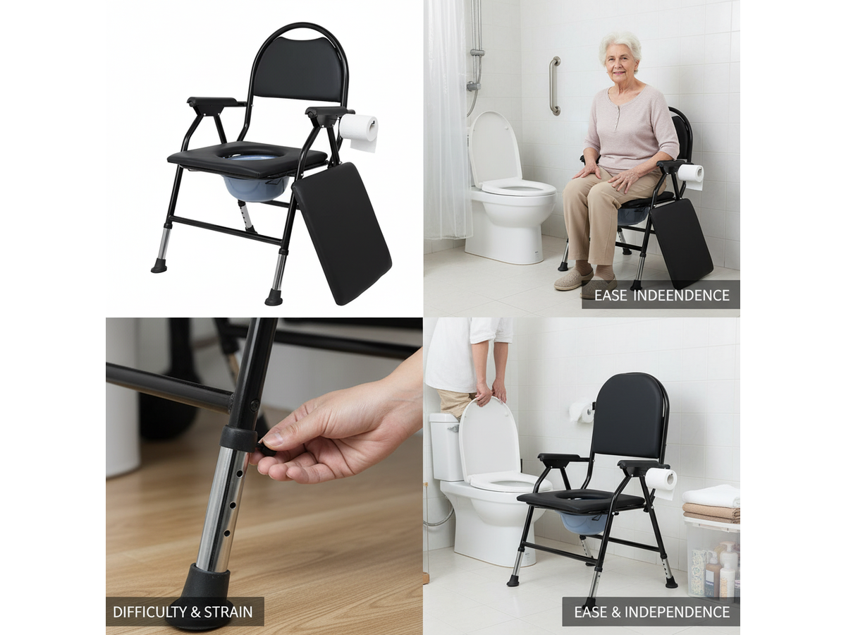 Shower Toilet Commode Chair