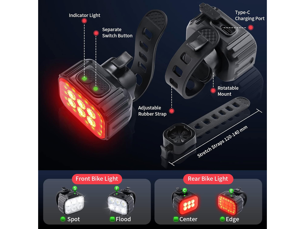 Rechargeable Bicycle Lights Waterproof