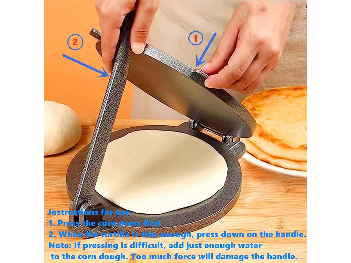 Cast Iron Tortilla Press 20 cm Heavy Duty Tortilla Maker