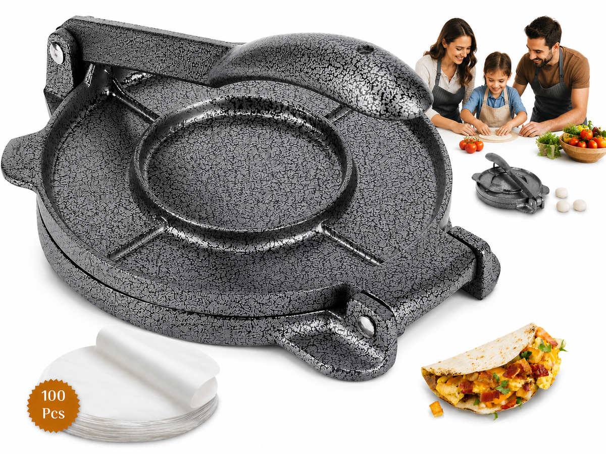 Cast Iron Tortilla Press 20 cm Heavy Duty Tortilla Maker