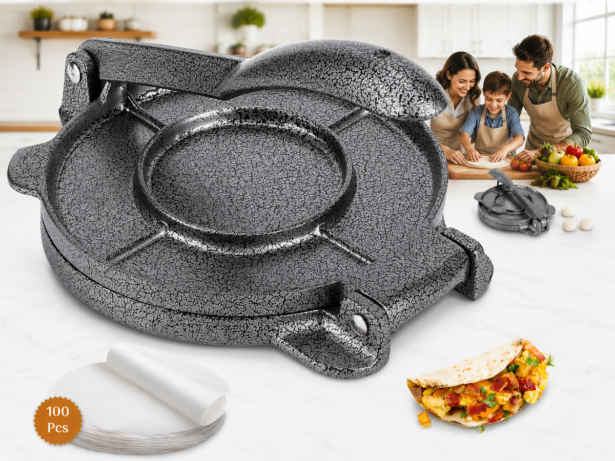 Cast Iron Tortilla Press 20 cm Heavy Duty Tortilla Maker