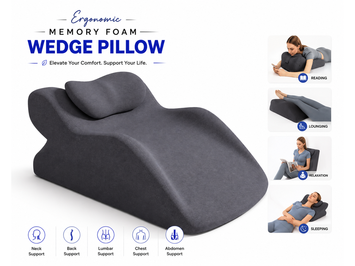 Couples Intimacy Pillow Wedge Memory Foam Pillow