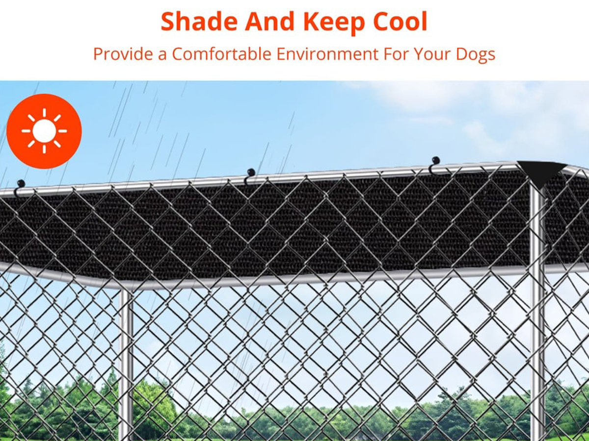 Outdoor Dog Run Heavy Duty Galvanized Steel Outdoor Dog Run with Shade Cover