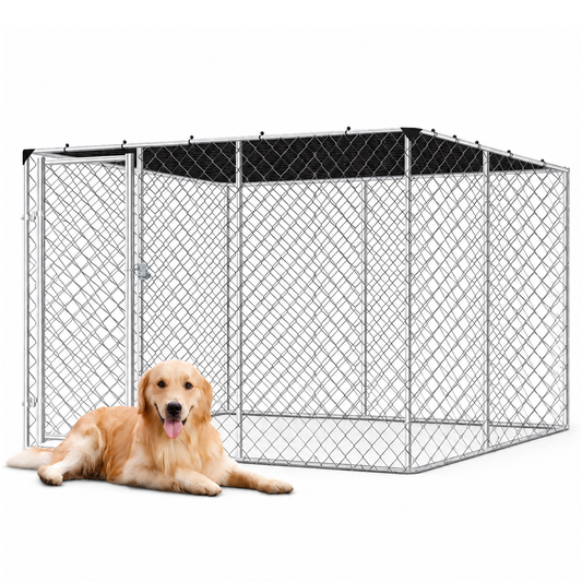 Outdoor Dog Run Heavy Duty Galvanized Steel Outdoor Dog Run with Shade Cover