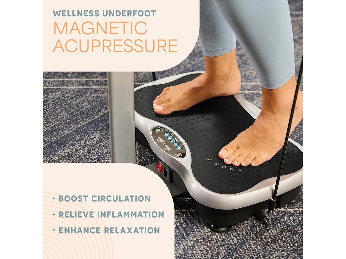 Vibration Plate Exercise Machine with Handlebars
