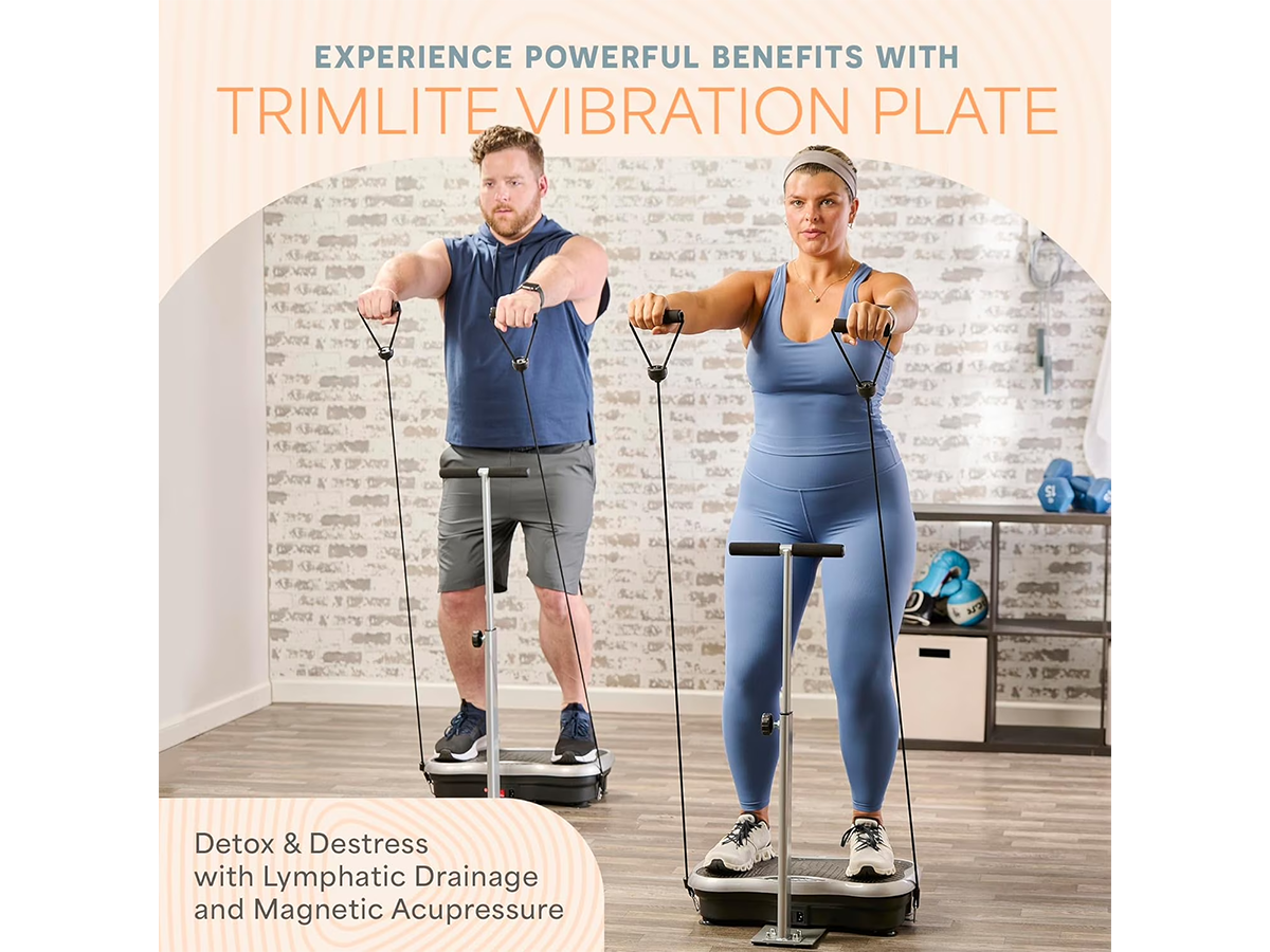 Vibration Plate Exercise Machine with Handlebars