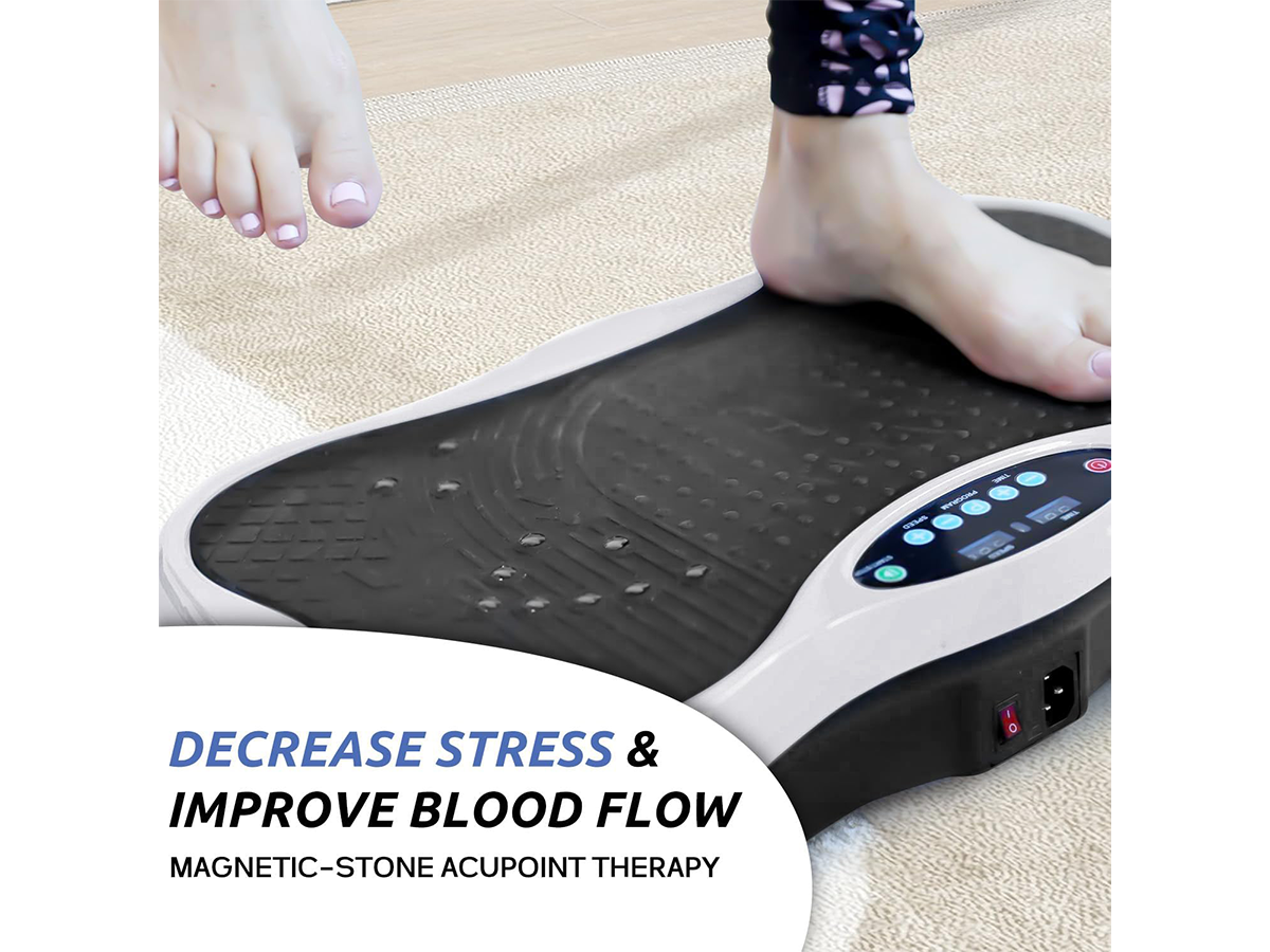 Vibration Plate Exercise Machine with Handlebars