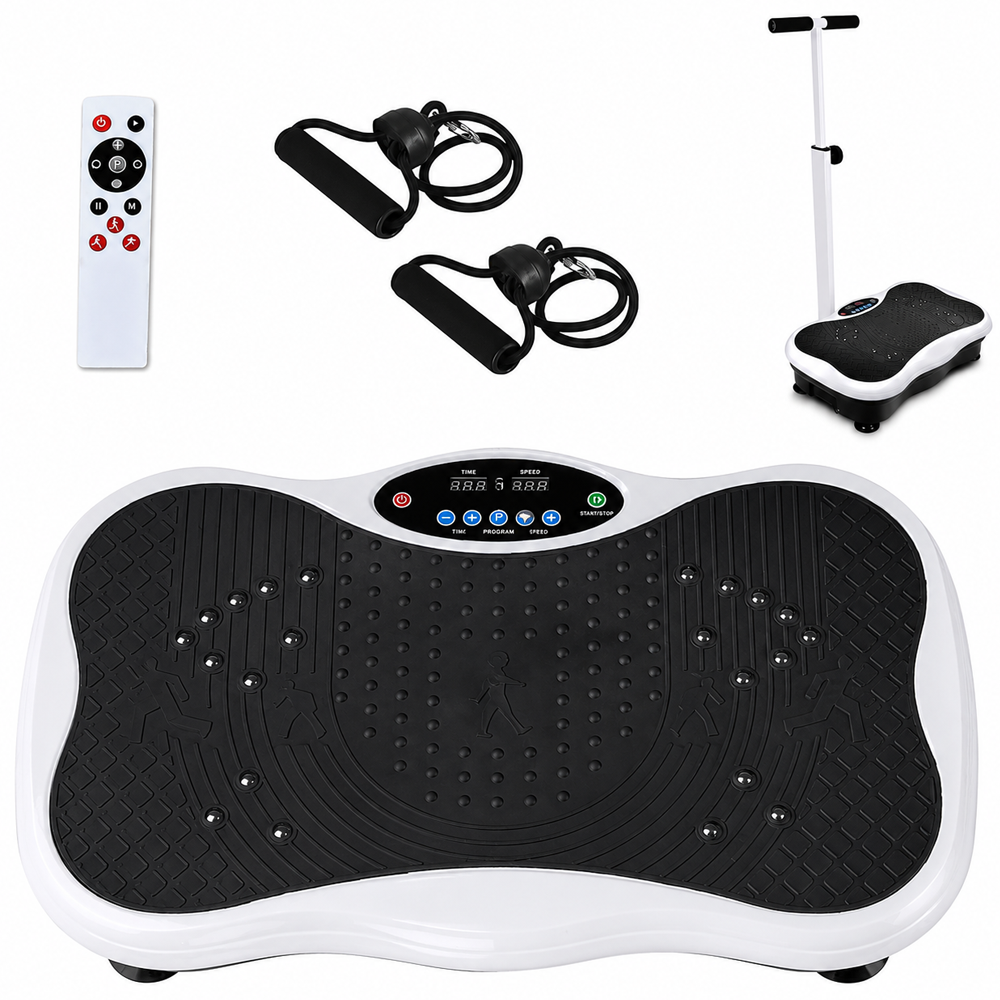 Vibration Plate Exercise Machine with Handlebars