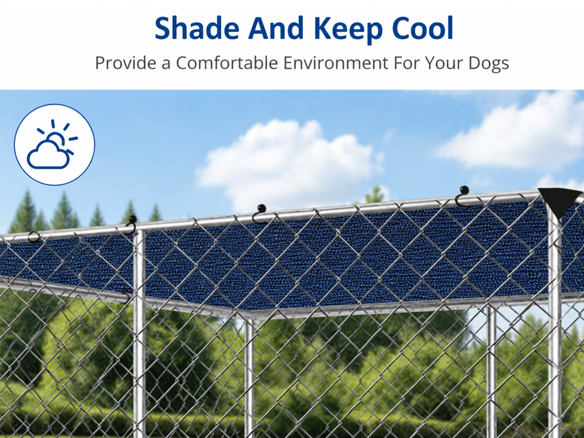Outdoor Dog Run 4m x 2.3m x 1.8m Outdoor Dog Run with Shade Sail