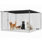Outdoor Dog Run 4m x 2.3m x 1.8m Outdoor Dog Run with Shade Sail