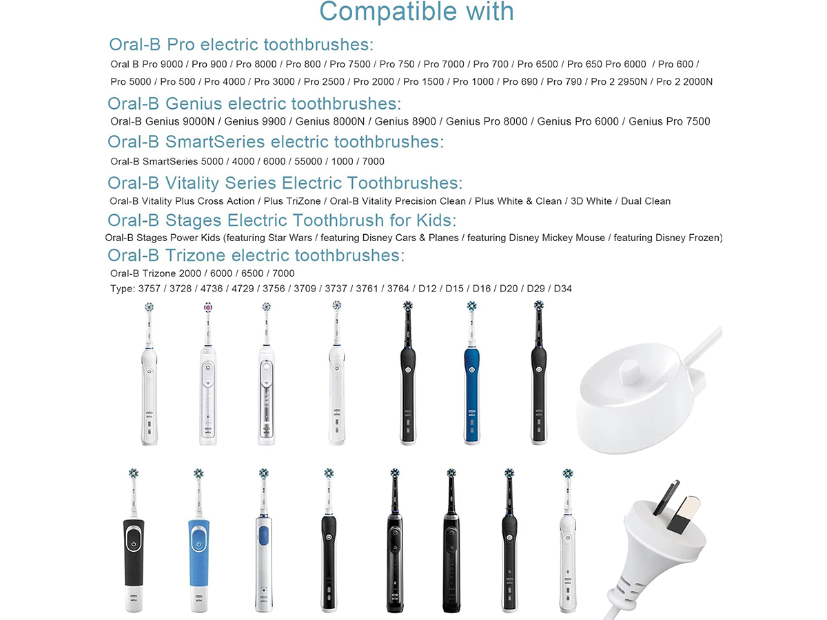 Electric Toothbrush Charger for Braun Oral B