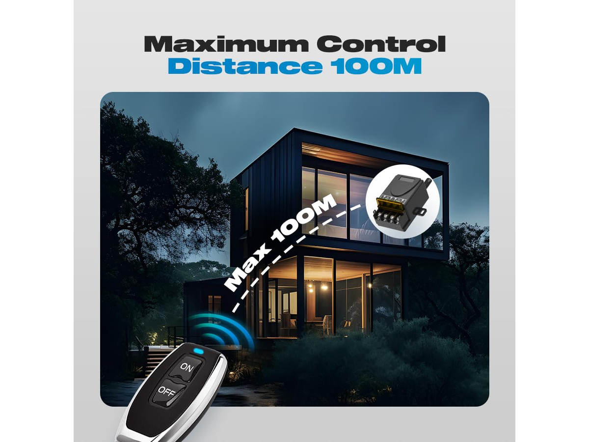 Wireless Remote Switch 30A RF Relay Control Receiver