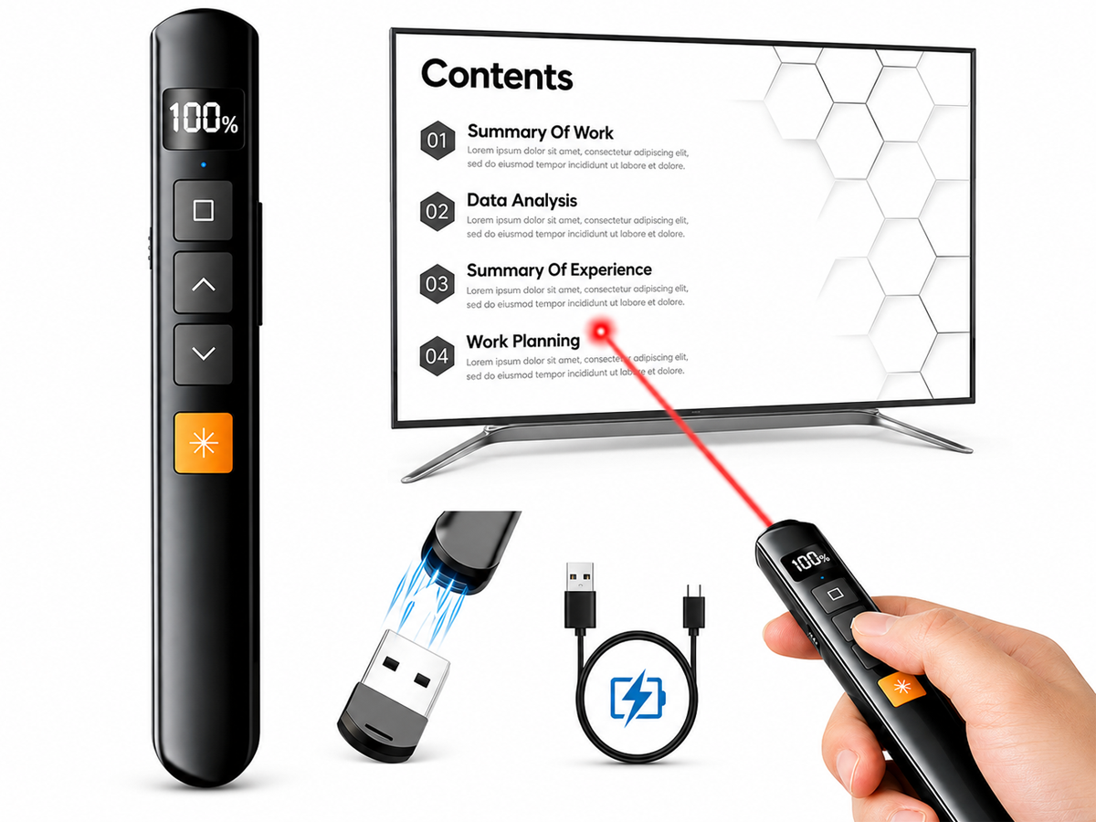 Wireless Presenter Remote 2.4GHz Presentation Clicker