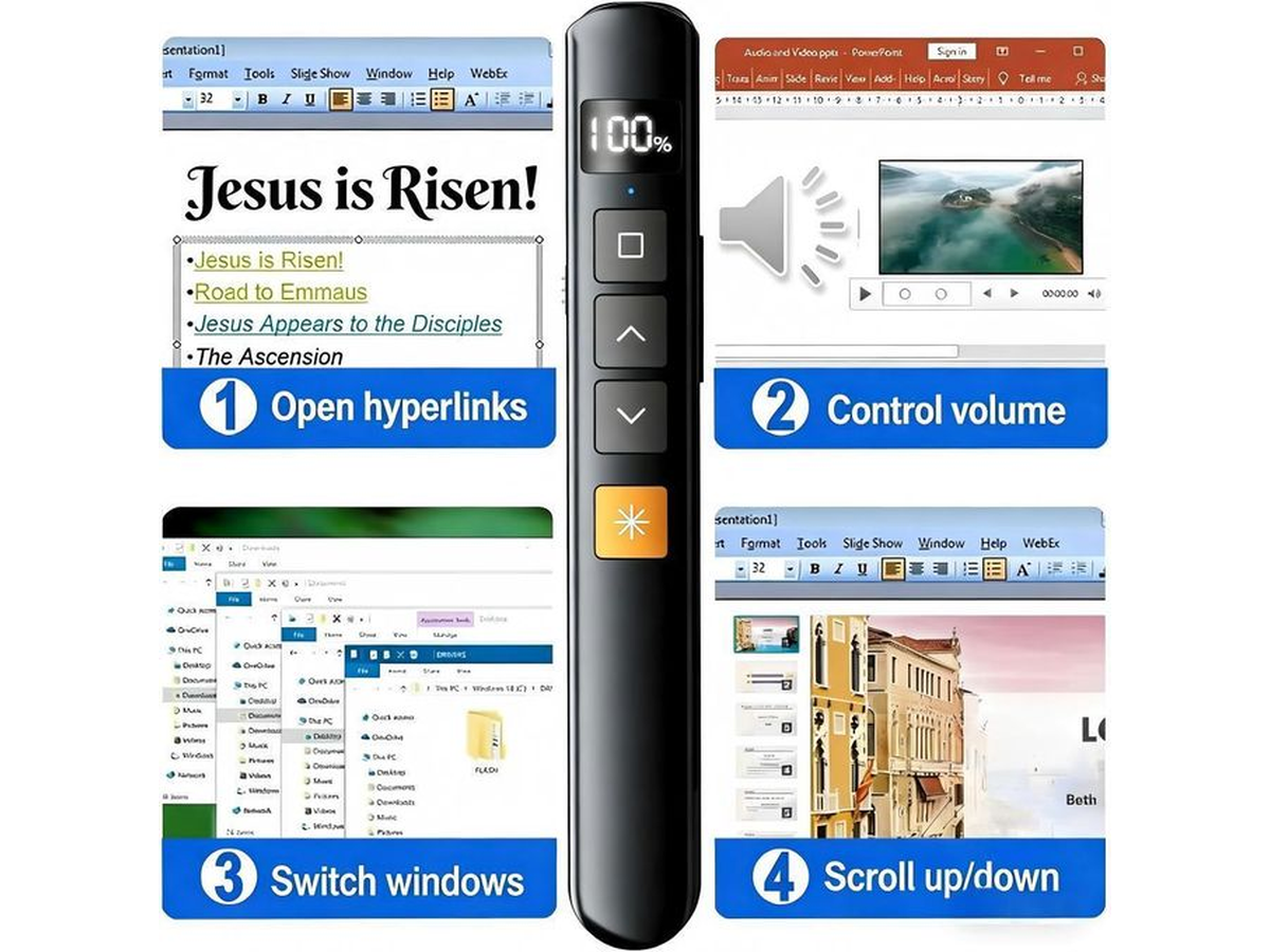 Wireless Presenter Remote 2.4GHz Presentation Clicker