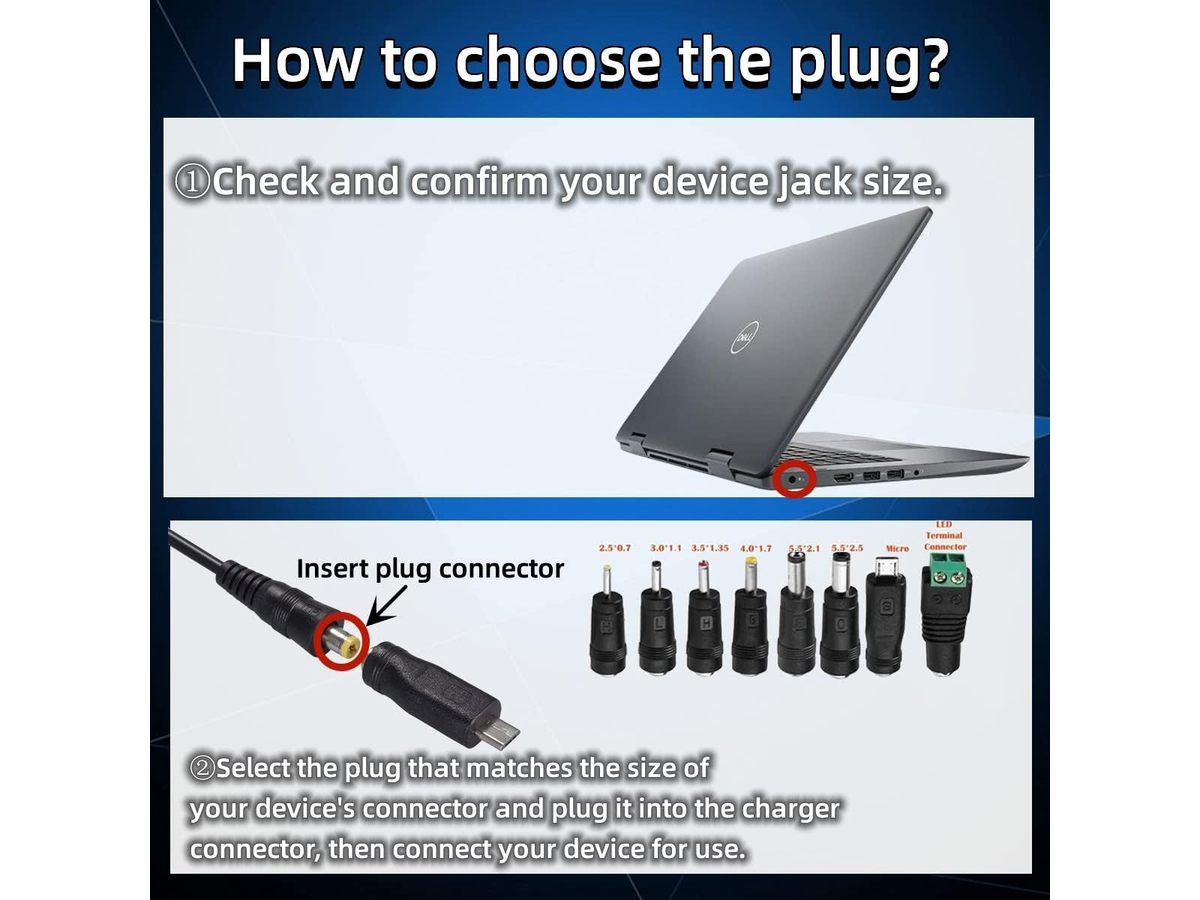 Universal Adjustable Power Adapter 30W Multi Voltage Charger