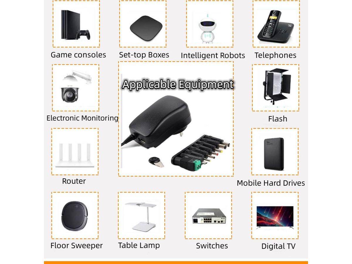 Universal Adjustable Power Adapter 30W Multi Voltage Charger