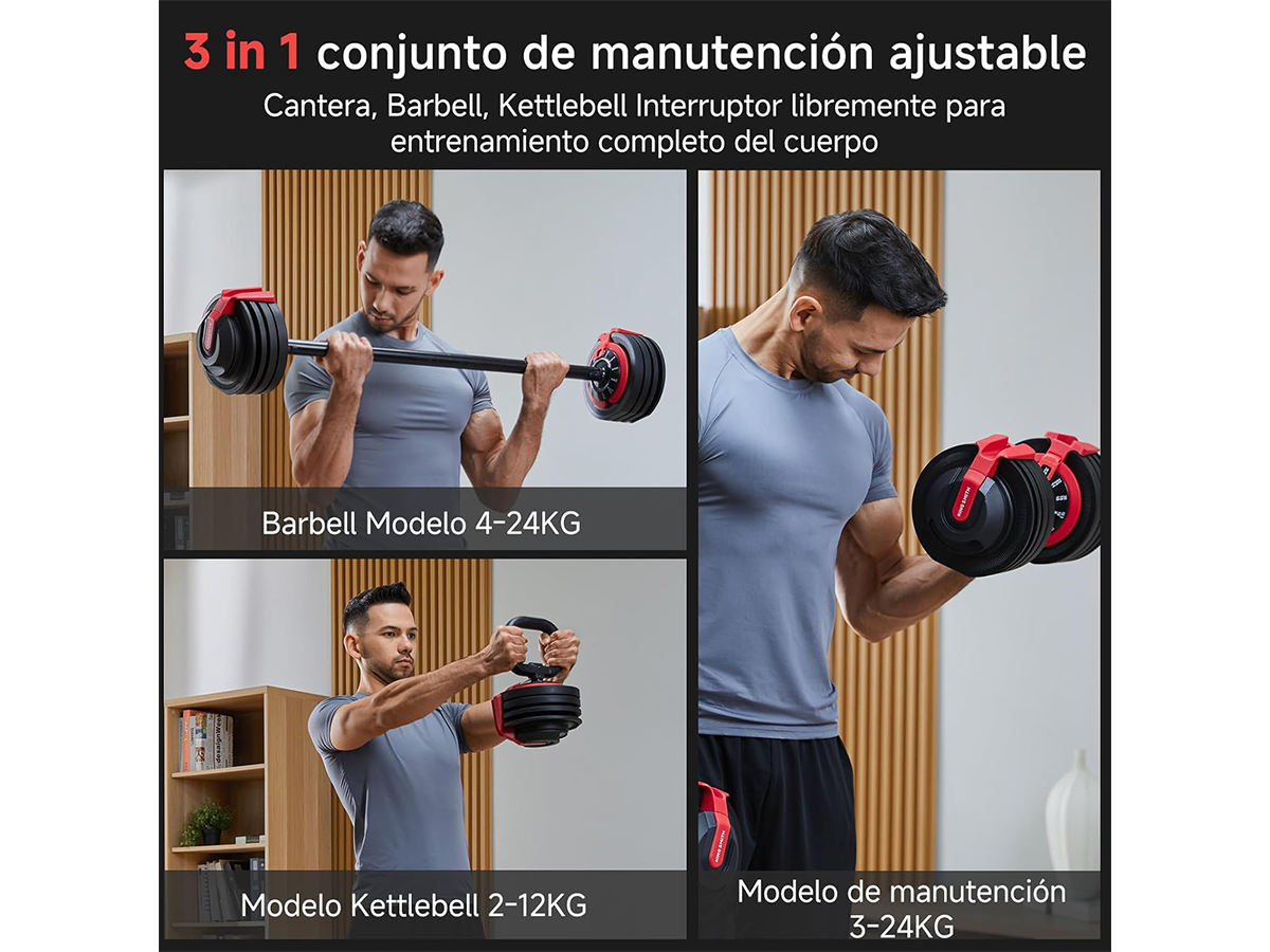 3 in 1 Adjustable Dumbbell Set
