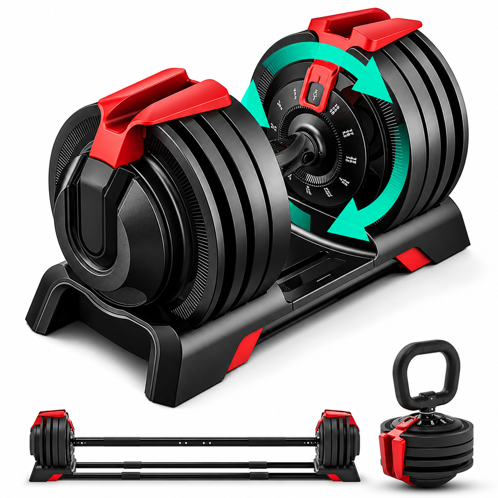 3 in 1 Adjustable Dumbbell Set
