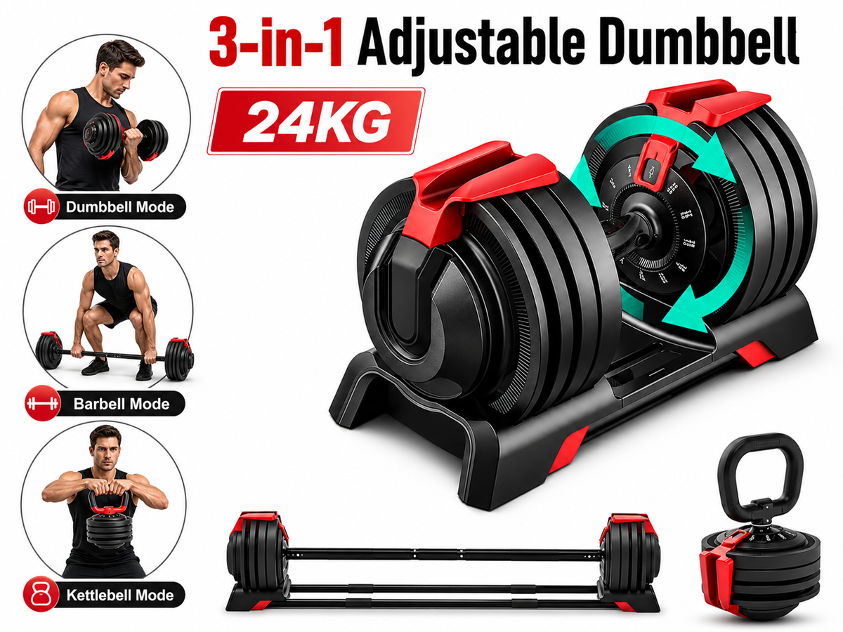 3 in 1 Adjustable Dumbbell Set