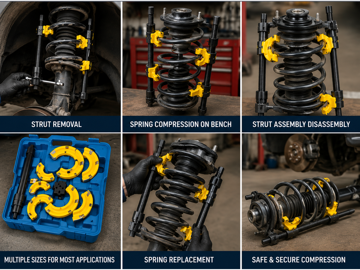 Strut Coil Spring Compressor Set Macpherson Strut Spring Extractor Tool Kit