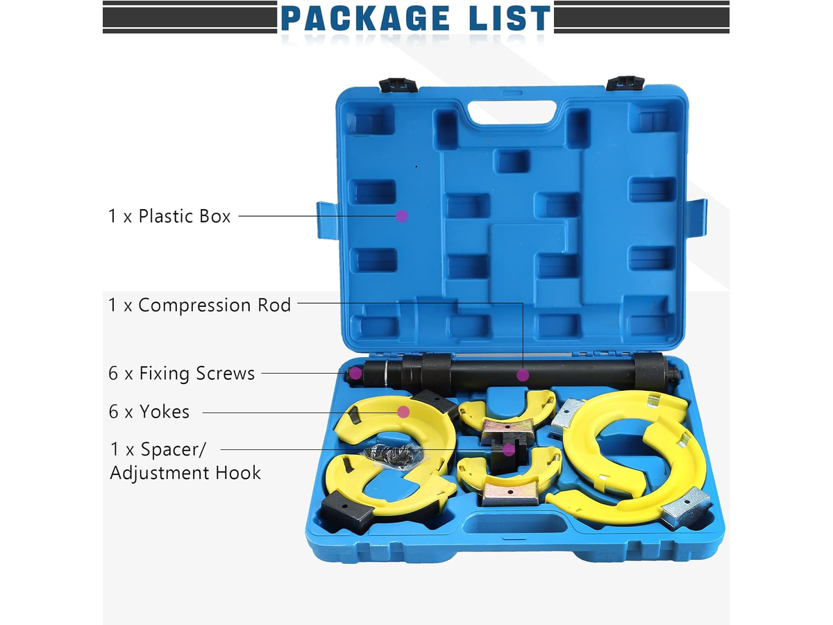 Strut Coil Spring Compressor Set Macpherson Strut Spring Extractor Tool Kit