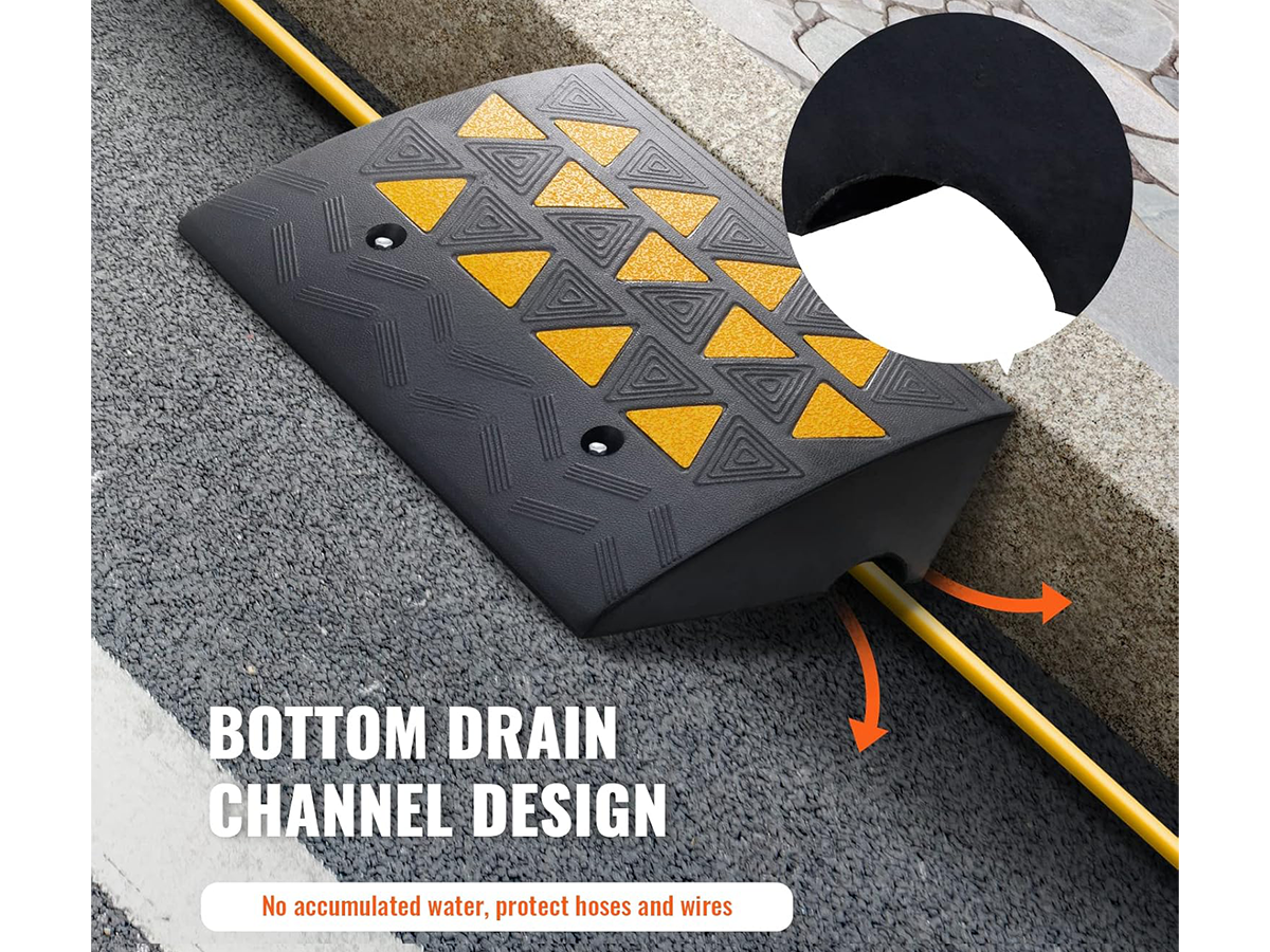 Car Ramp Kerb Ramp 15.2cm Heavy Duty Rubber Car Ramp Kerb Ramp