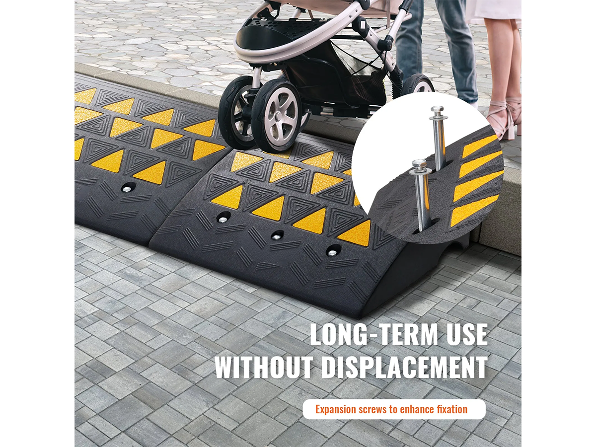 Car Ramp Kerb Ramp 15.2cm Heavy Duty Rubber Car Ramp Kerb Ramp