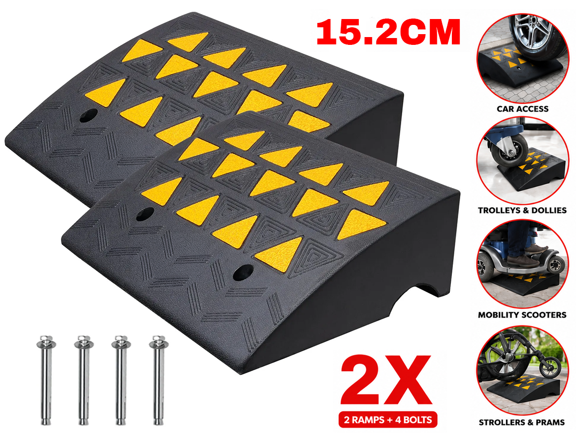 Car Ramp Kerb Ramp 15.2cm Heavy Duty Rubber Car Ramp Kerb Ramp