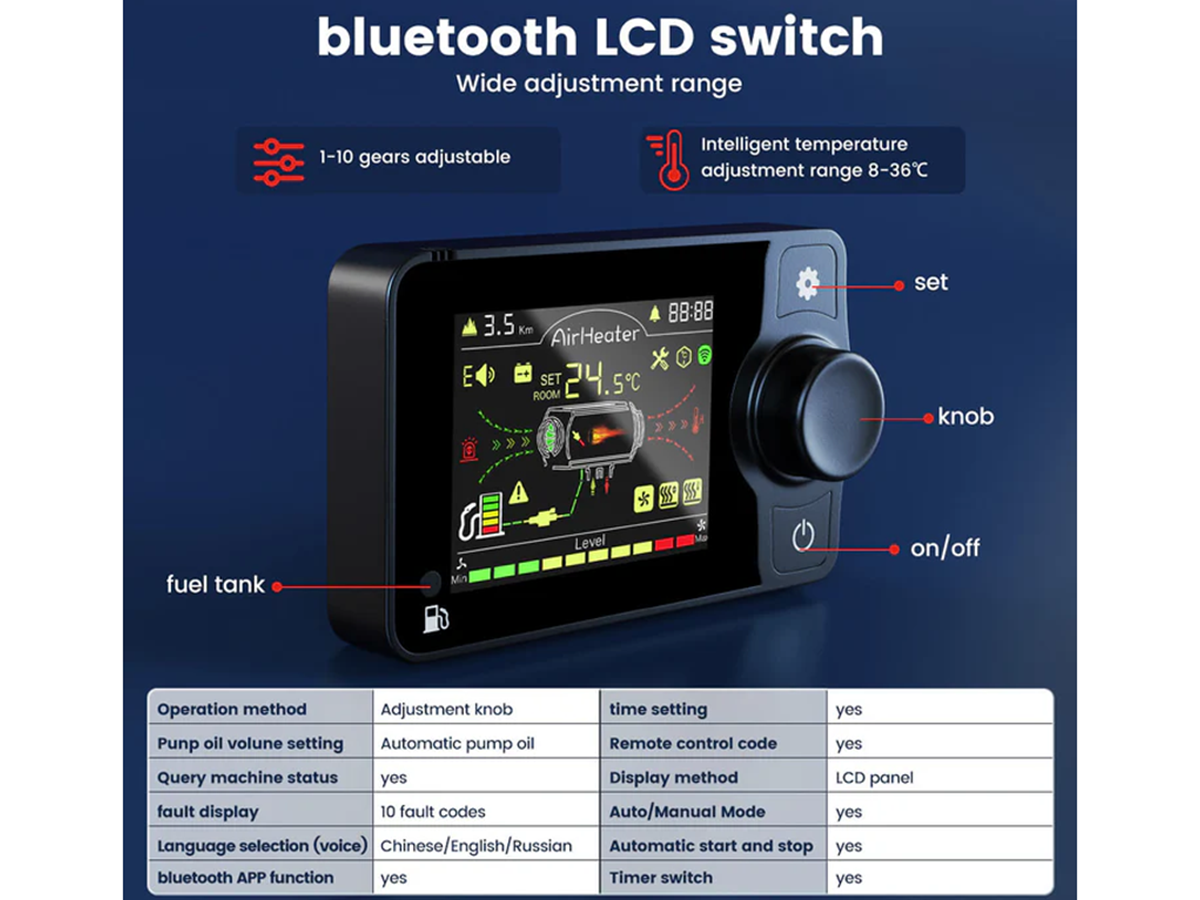 Diesel Air Heater 8KW 12V Bluetooth Parking Heater with Remote Control