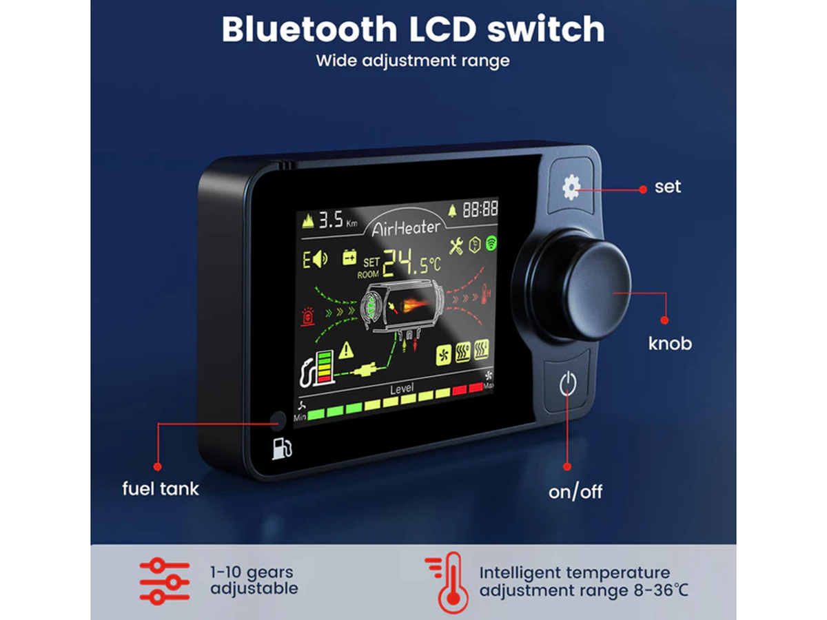 Diesel Air Heater 8KW 12V Bluetooth Parking Heater with Remote Control