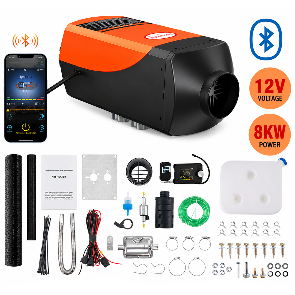 Diesel Air Heater 8KW 12V Bluetooth Parking Heater with Remote Control