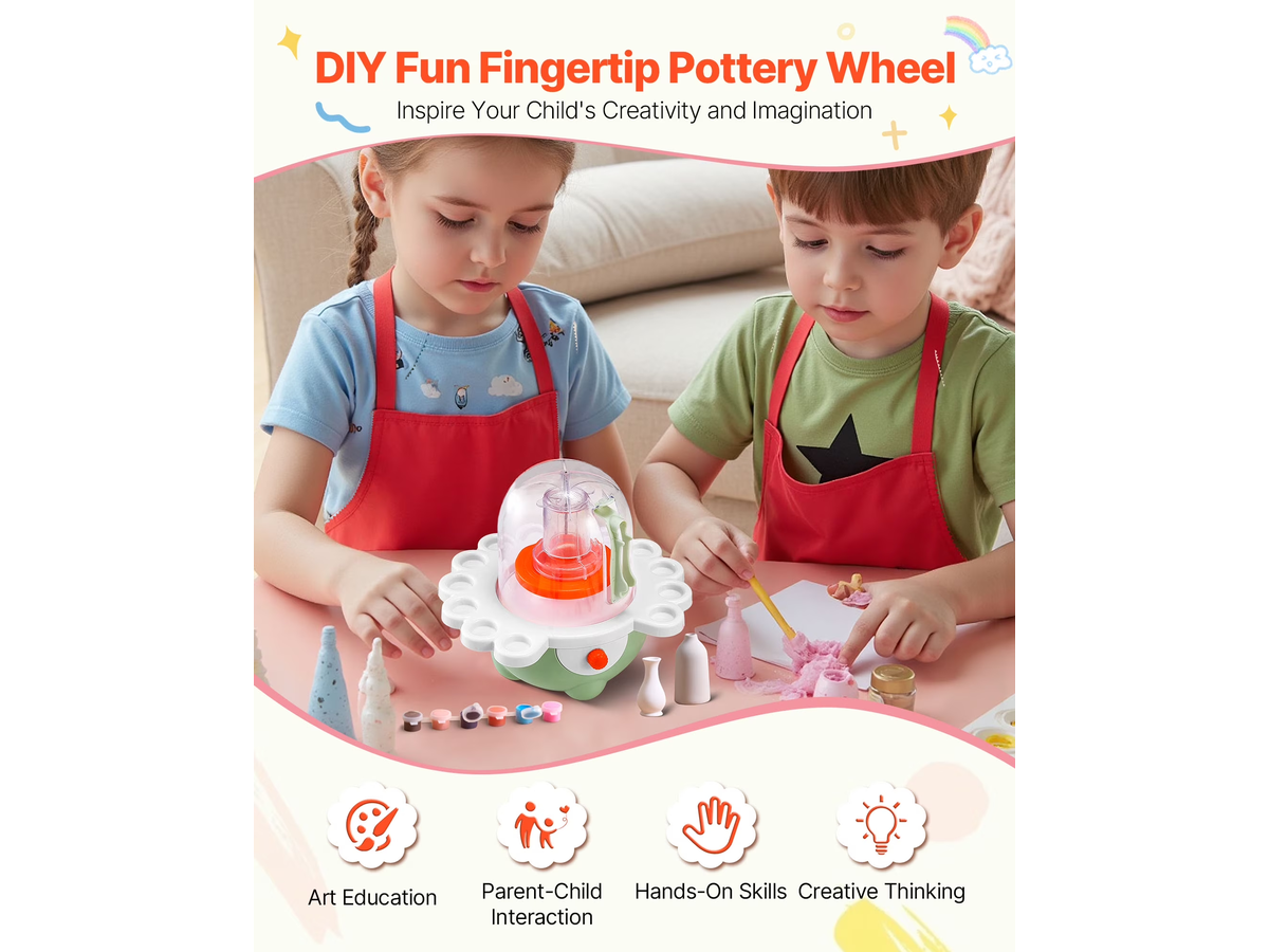 DIY Mini Pottery Wheel Electric Clay Wheel Kit with Tools