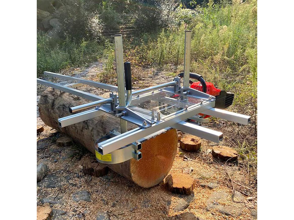 Portable Sawmill Chainsaw Mill Rail Guide System Lumber Cutting Mill 2.74m